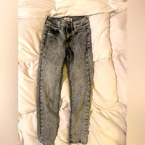 Girls acid wash jeans